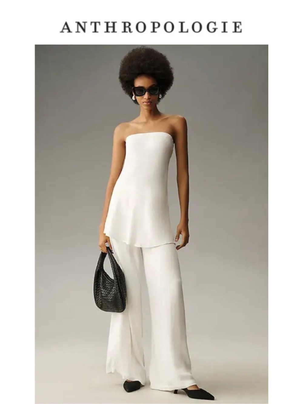 By Anthropologie Silken Tube-Top Blouse